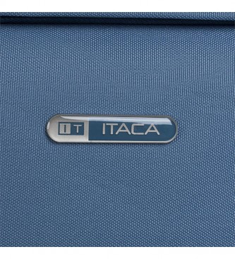 ITACA Estojo de viagem com 2 rodas T71950 azul cowboy -55x39x18cm