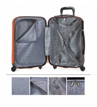 ITACA Coral 4 Wheeled Trolley Case 71150 Short Travel Cabin, anthracite -55x38x20cm