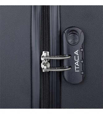 ITACA Cabine Hard Travel Case 4 Wielen 771150 zwart -55x37x20cm