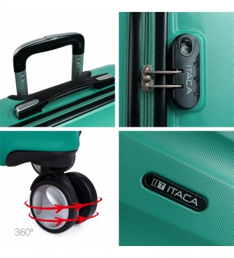 ITACA Travel Case Trolley Cabin ABS T71650 aquamarine -55x40x20cm