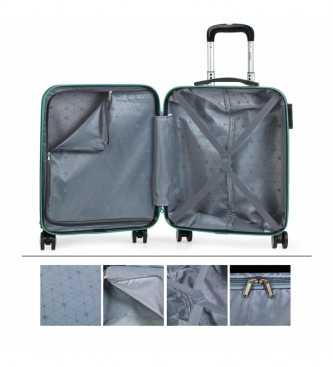 ITACA Travel Case Trolley Cabin ABS T71650 aquamarine -55x40x20cm