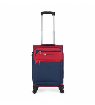 ITACA Thames suitcase 701050 red, navy -54x35x20cm- 