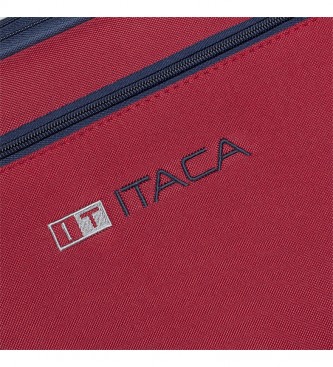 ITACA Thames suitcase 701050 red, navy -54x35x20cm- 