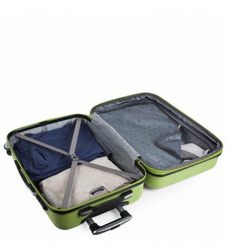 ITACA Grande valise de voyage à roulettes 71270 vert -68X47X30Cm