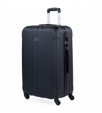 ITACA Grande valise de voyage XL rigide à 4 roulettes 771170 noir -73x48x28cm