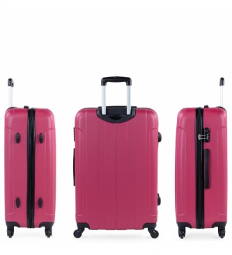 ITACA Velik potovalni kovček XL na 4 kolesih 771170 Strawberry -73x48x28cm