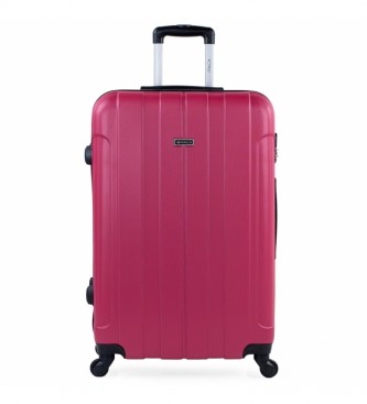 ITACA Grande valise de voyage XL rigide  4 roues 771170 fraise -73x48x28cm