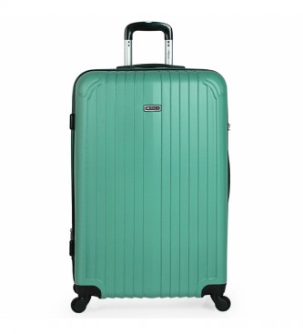 ITACA Duża walizka podróżna Xl Rigid 4 Wheels T71570 Green -76X49X30Cm