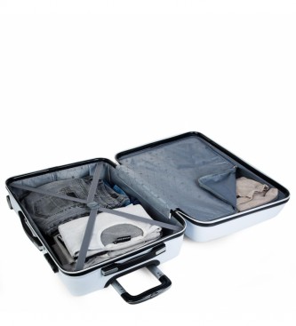ITACA Grande valise de voyage à 4 roulettes XL T71670 blanc -77x48x29cm