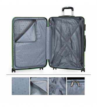 ITACA Grande valise de voyage  4 roulettes XL T71670 pistache -77x48x29cm