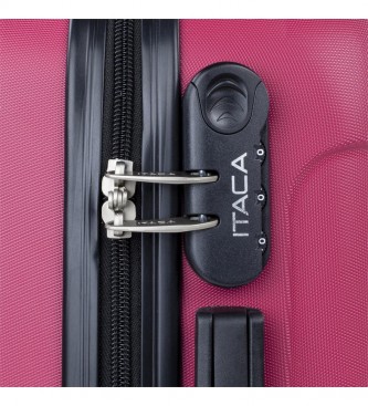 ITACA Medium Travel Case Rigid 4 Wheels 771160 strawberry -63x42x24cm
