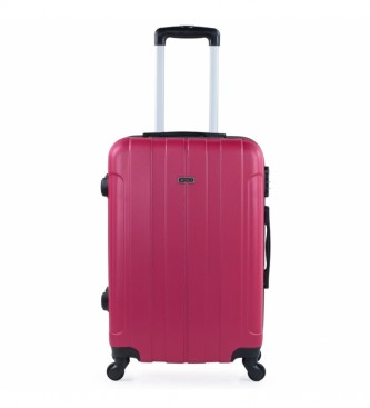ITACA Medium Travel Case Rigid 4 Wheels 771160 strawberry -63x42x24cm