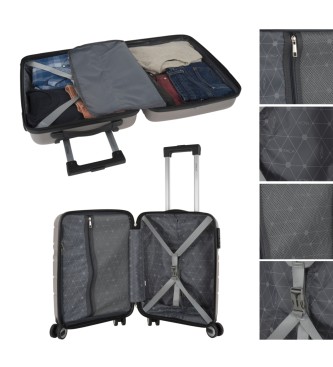 ITACA Koffer 55x40x20 Bristol grijs