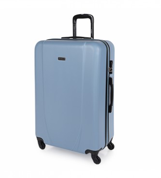 ITACA Duża walizka podróżna XL na 4 kółkach 71170 Niebieska -75x50x30cm