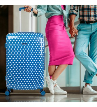 ITACA Rigid Travel Suitcase 702460 Blue -67x45x24cm