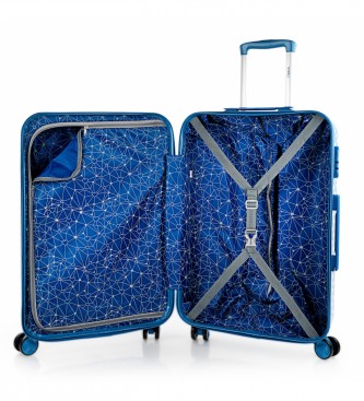 ITACA 702460 Modri trdi potovalni kovček 702460 -67x45x24cm