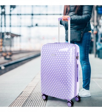 ITACA Rigid Travel Suitcase 702460 Lilac -67x45x24cm