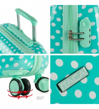 ITACA Small Cabin Case 702450 Turquoise -55x40x20- Turquoise -55x40x20-.