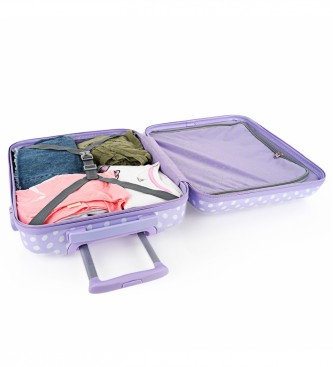 ITACA Mała walizka kabinowa 702450 Lilac -55x40x20 