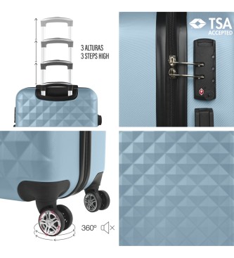 ITACA Grande valise bleu diamant