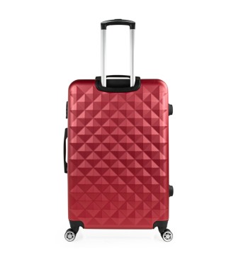 ITACA Grande valise Diamond maroon