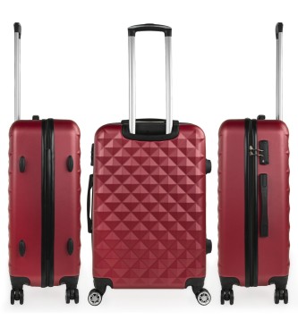 ITACA Grande valise Diamond maroon