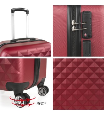 ITACA Grande valise Diamond maroon