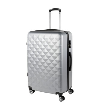 ITACA Large suitcase Diamond silver