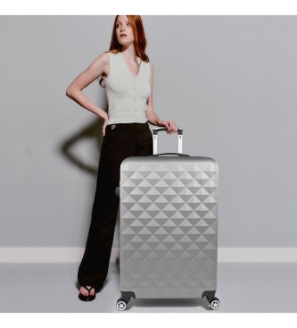 ITACA Large suitcase Diamond silver