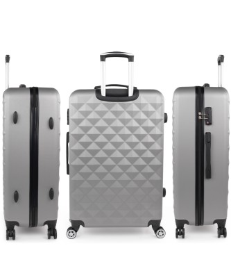 ITACA Large suitcase Diamond silver