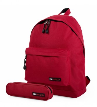 ITACA Backpack and Tote Bag Red -31x43x14cm