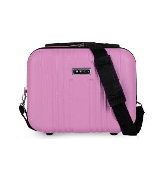 ITACA Duża podróżna torba toaletowa ABS T71535 różowa -33x26x14cm