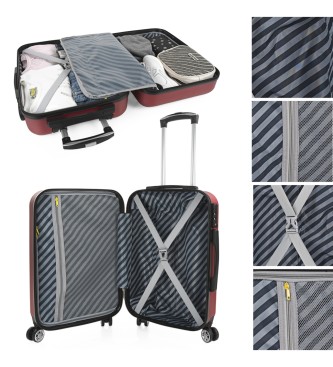 ITACA Valigia da cabina con combinazione TSA 771750 marrone