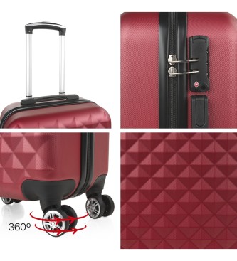 ITACA Valigia da cabina con combinazione TSA 771750 marrone