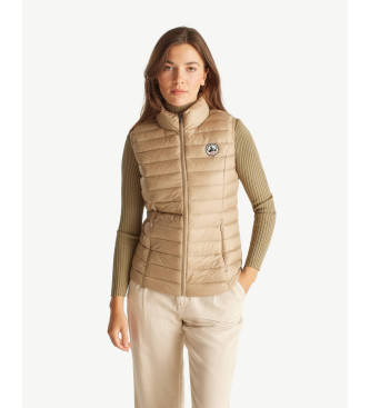 JOTT Gilet in piumino di seta beige