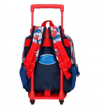 Disney Spiderman Hero 28cm backpack with trolley blue