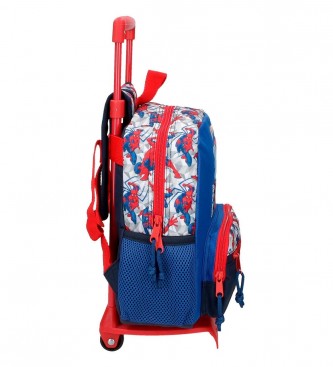 Disney Spiderman Hero 28cm backpack with trolley blue