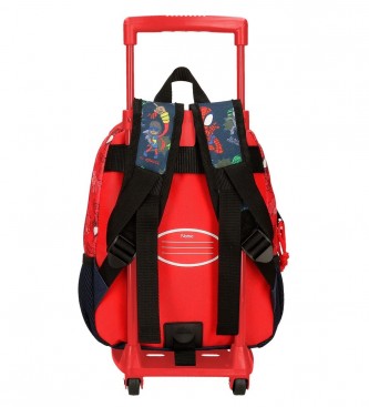 Joumma Bags Go Spidey backpack with red trolley -23x28x10cm