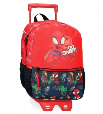Joumma Bags Go Mochila aranha com carrinho vermelho -25x32x12cm