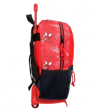 Joumma Bags Go Spidey backpack with red trolley -25x32x12cm