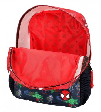 Joumma Bags Go Spidey backpack with red trolley -25x32x12cm