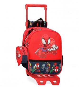 Joumma Bags Go Spidey nursery backpack with red trolley -23x25x10cm