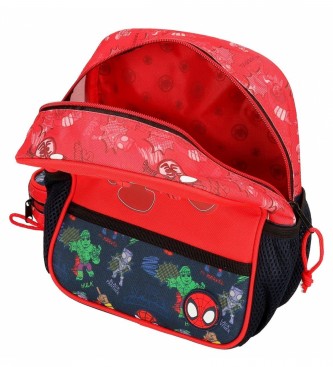 Joumma Bags Go Spidey Kinderzimmer Rucksack mit rotem Trolley -23x25x10cm