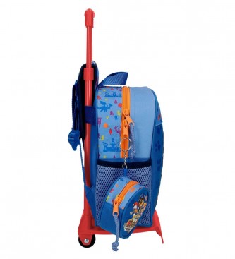 Joumma Bags Paw Patrol Rescue Knights sac  dos pour chambre d'enfant avec trolley bleu
