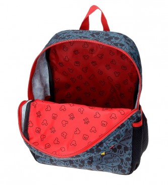 Joumma Bags Plecak Mickey Get Moving 33cm z wózkiem czerwony, niebieski -25x32x12cm