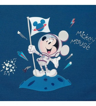 Joumma Bags Sac  dos Mickey sur la lune bleu, rouge -23x25x10cm