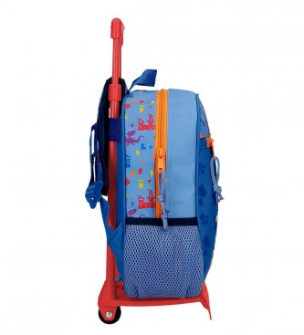 Joumma Bags Mochila de Patrulha de Patrulha de Patas Mochila pr-escolar 28cm com trolley azul