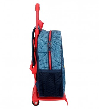 Spiderman Spiderman 28cm blue backpack with trolley 
