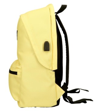 Pepe Jeans Aris rugzak met etui geel