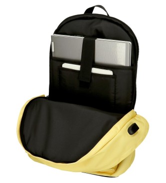 Pepe Jeans Aris rugzak met etui geel